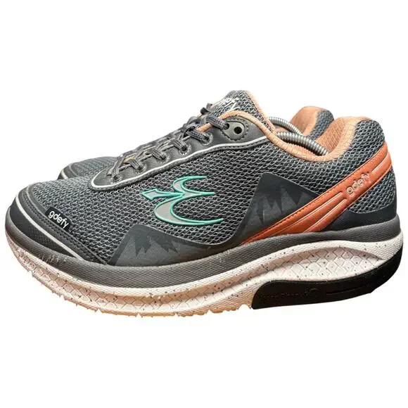 GRAVITY DEFYER Gdefy Mighty Walk Women's 9 Gray Salmon Shoes Comfort Sneakers - Picture 3 of 13